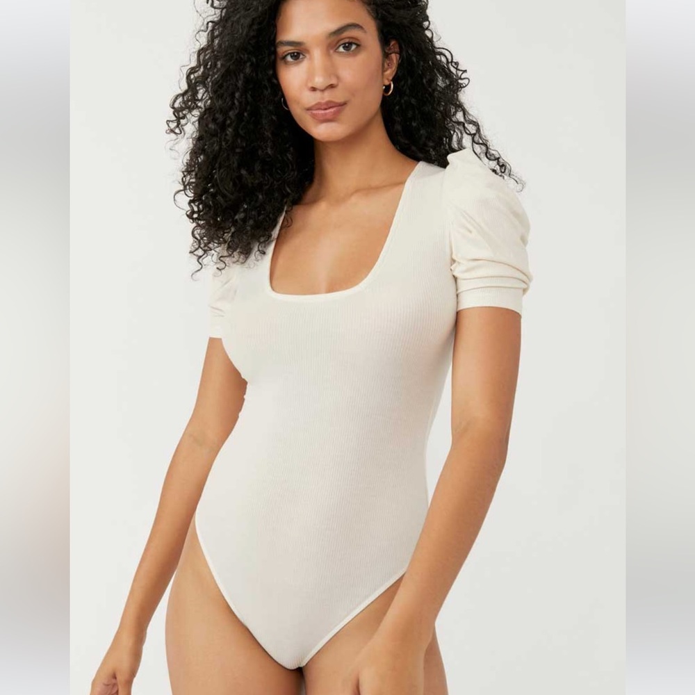NWT Free People So Fresh Modal bodysuit cream color. Dust storm msrp $58 Medium